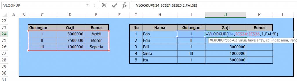 Cara Menggunakan Vlookup 